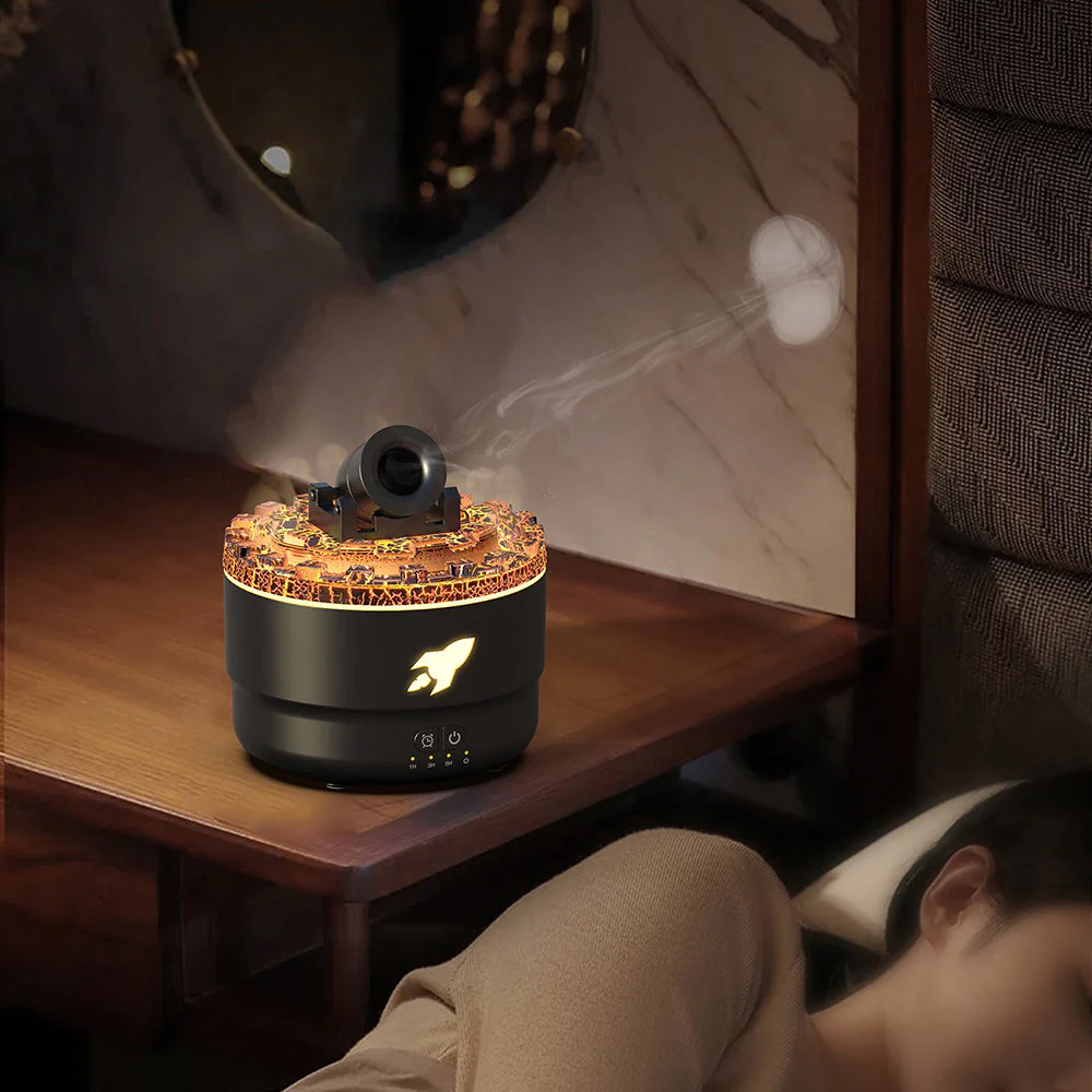 Luchtbevochtiger en Aroma Diffuser met Nachtlampje en Lava Effect - Image 8