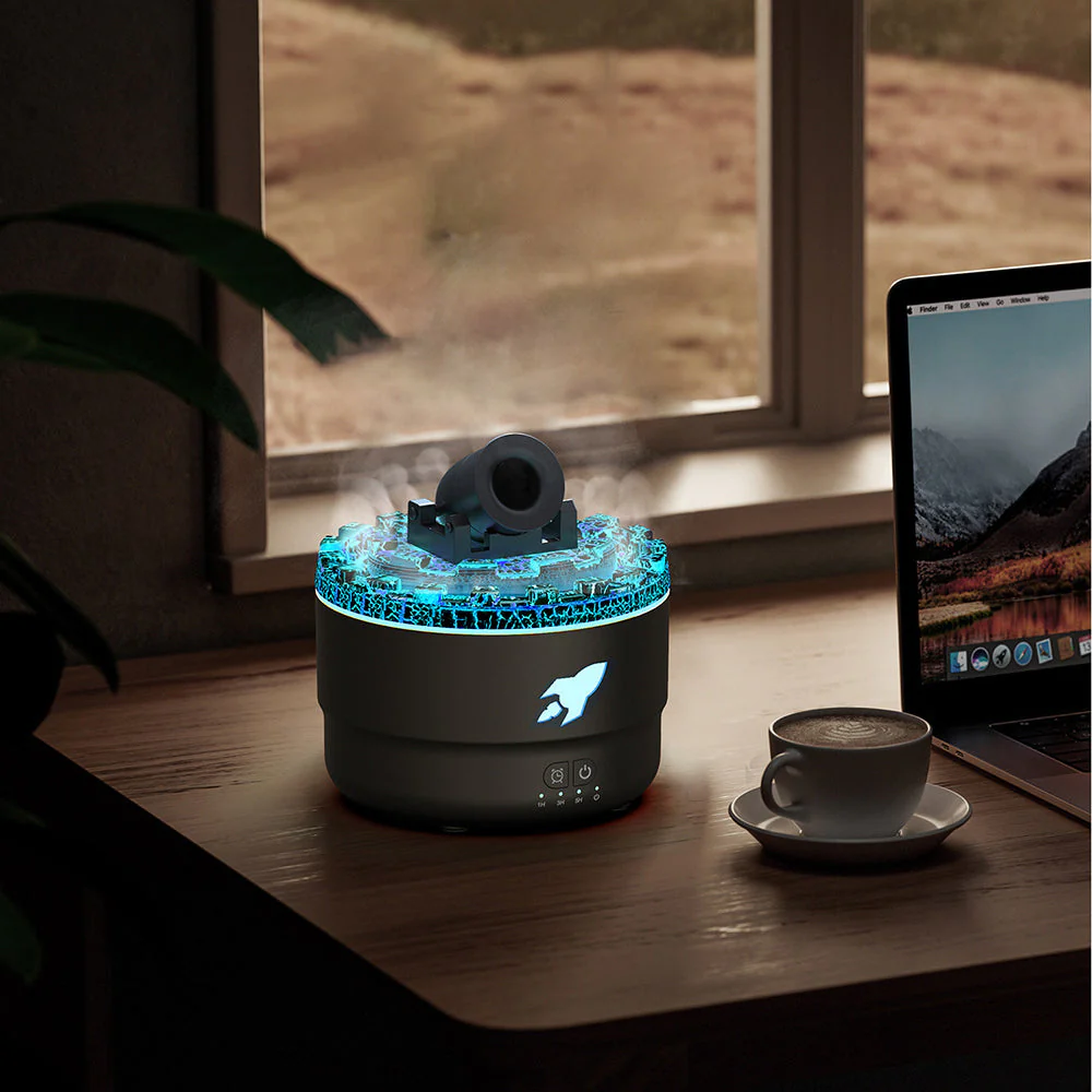 Luchtbevochtiger en Aroma Diffuser met Nachtlampje en Lava Effect - Image 9