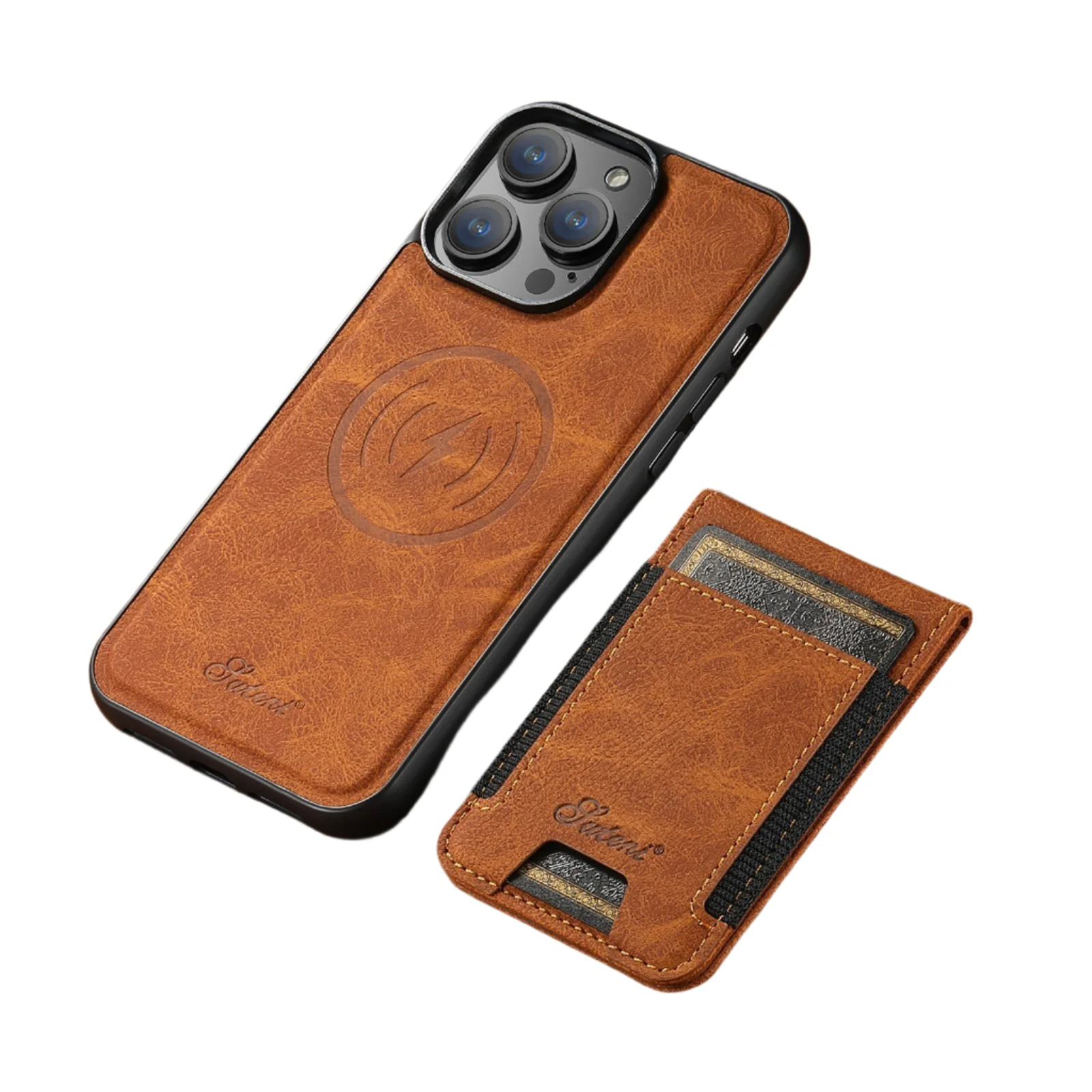 Luxe Telefoonhoes met Kaarthouder en Magnetische Standaard