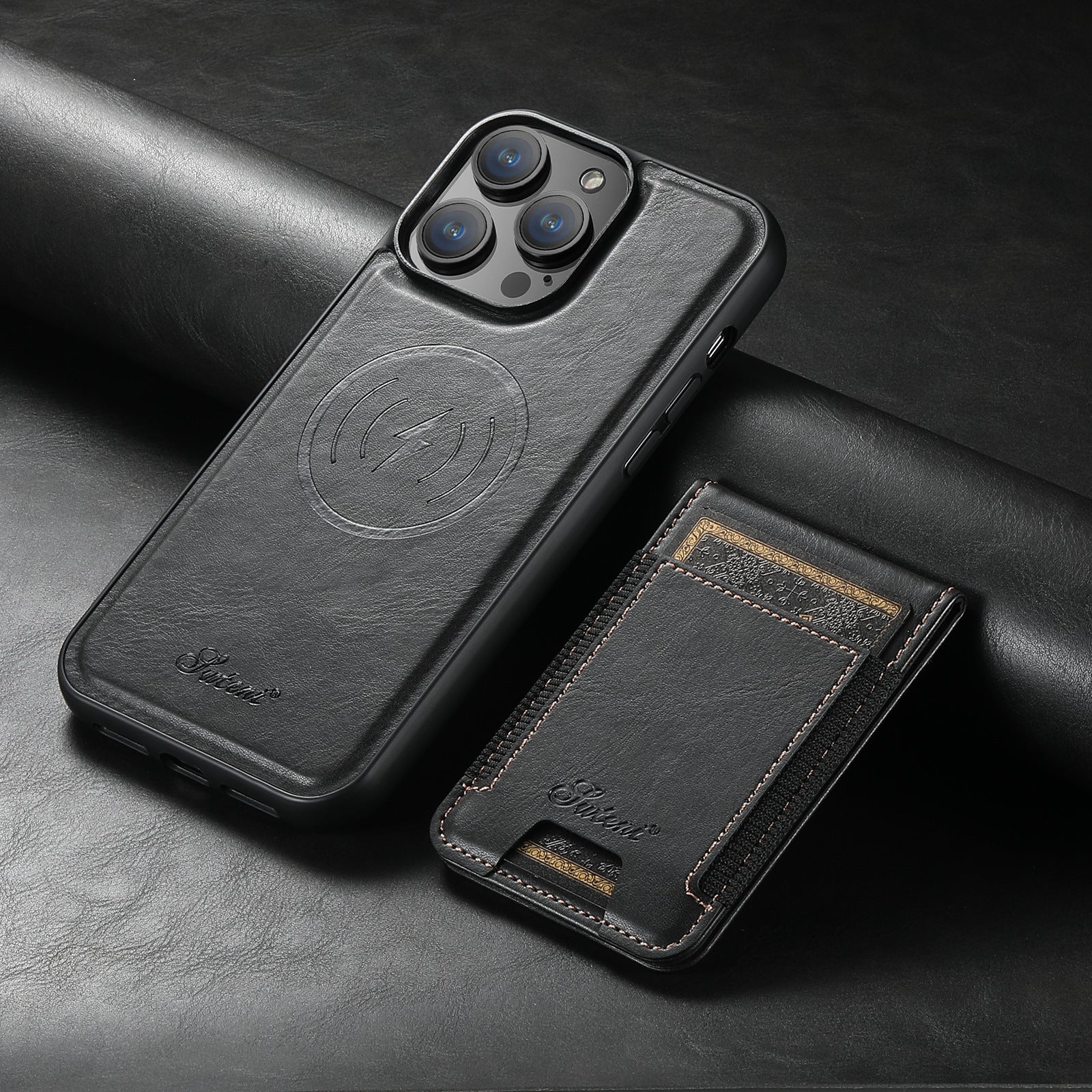 Luxe Telefoonhoes met Kaarthouder en Magnetische Standaard - Image 2