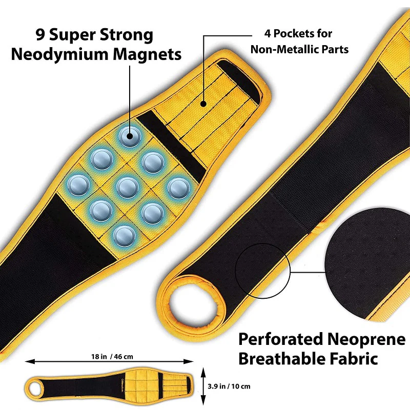 Magnetische polsband met sterke magneten voor spijkers en boren. - Image 9