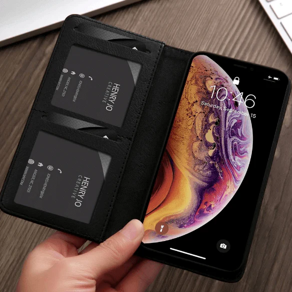Magnetische Flip Leren Telefoon Beschermer - Image 16