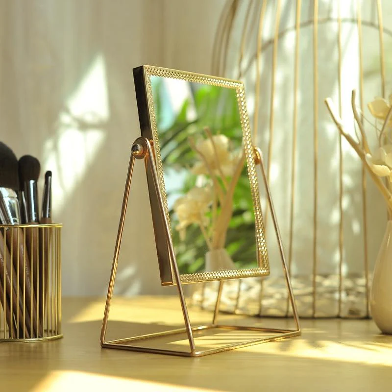 Make-up Spiegel Gouden Design met Dubbele Vergroting - Image 3