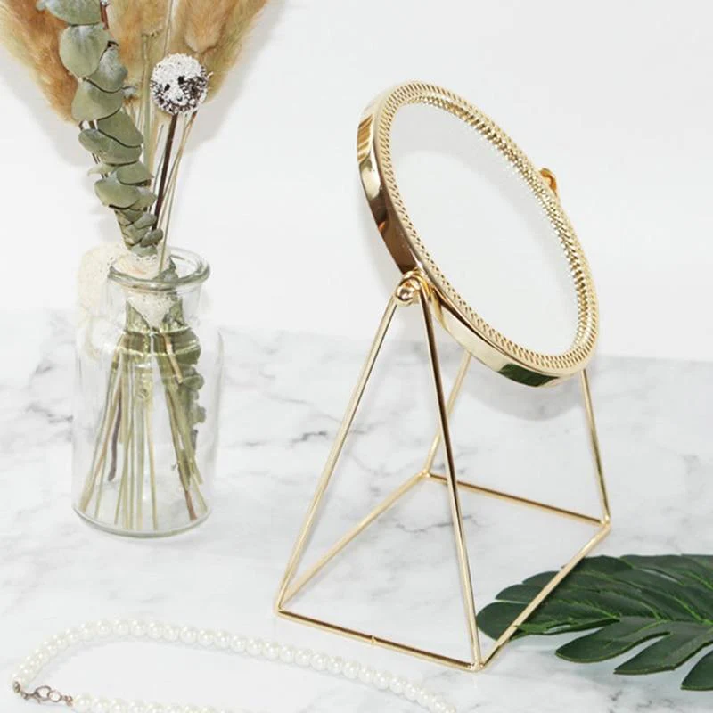 Make-up Spiegel Gouden Design met Dubbele Vergroting - Image 6