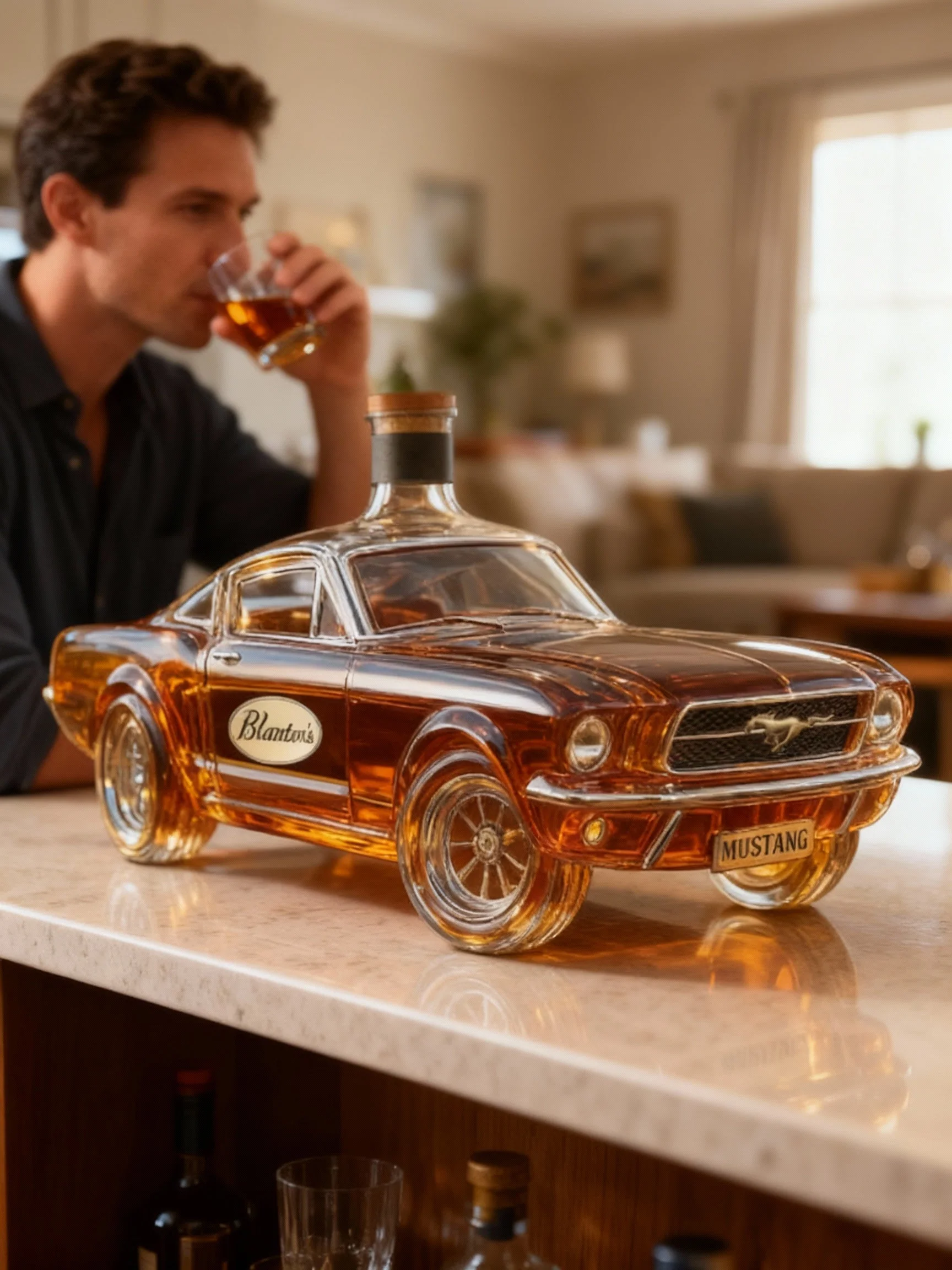 Mannen Whiskykaraf Auto Vorm Mustang Decoratief Accent - Image 5