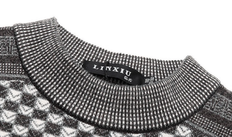 Men's Gebreide Plaid Truien - Image 6