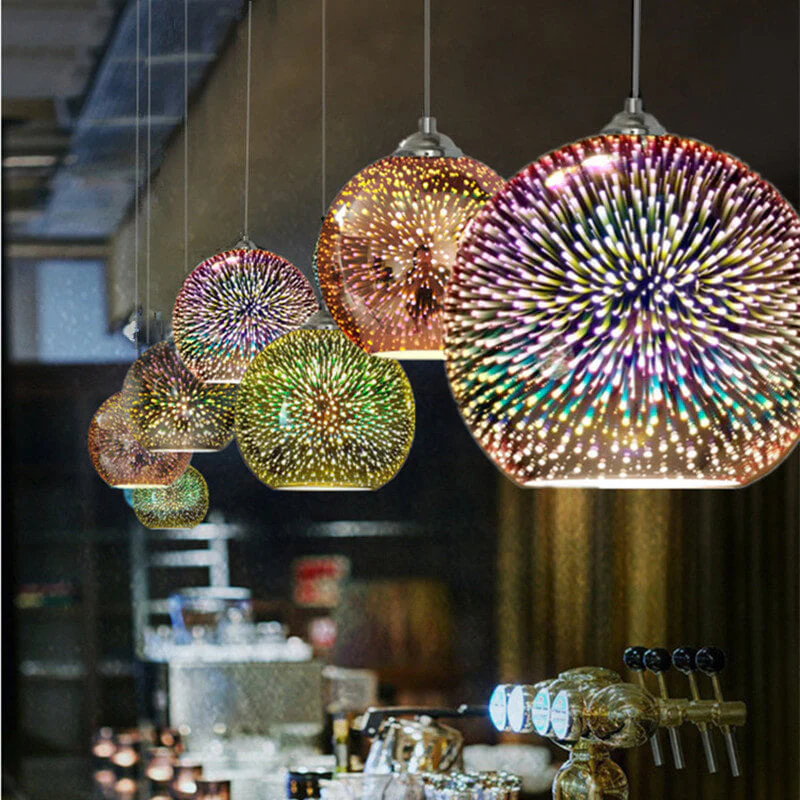 Moderne Hanglamp 3D Vuurwerk Design voor Eettafel en Woonkamer - Image 3