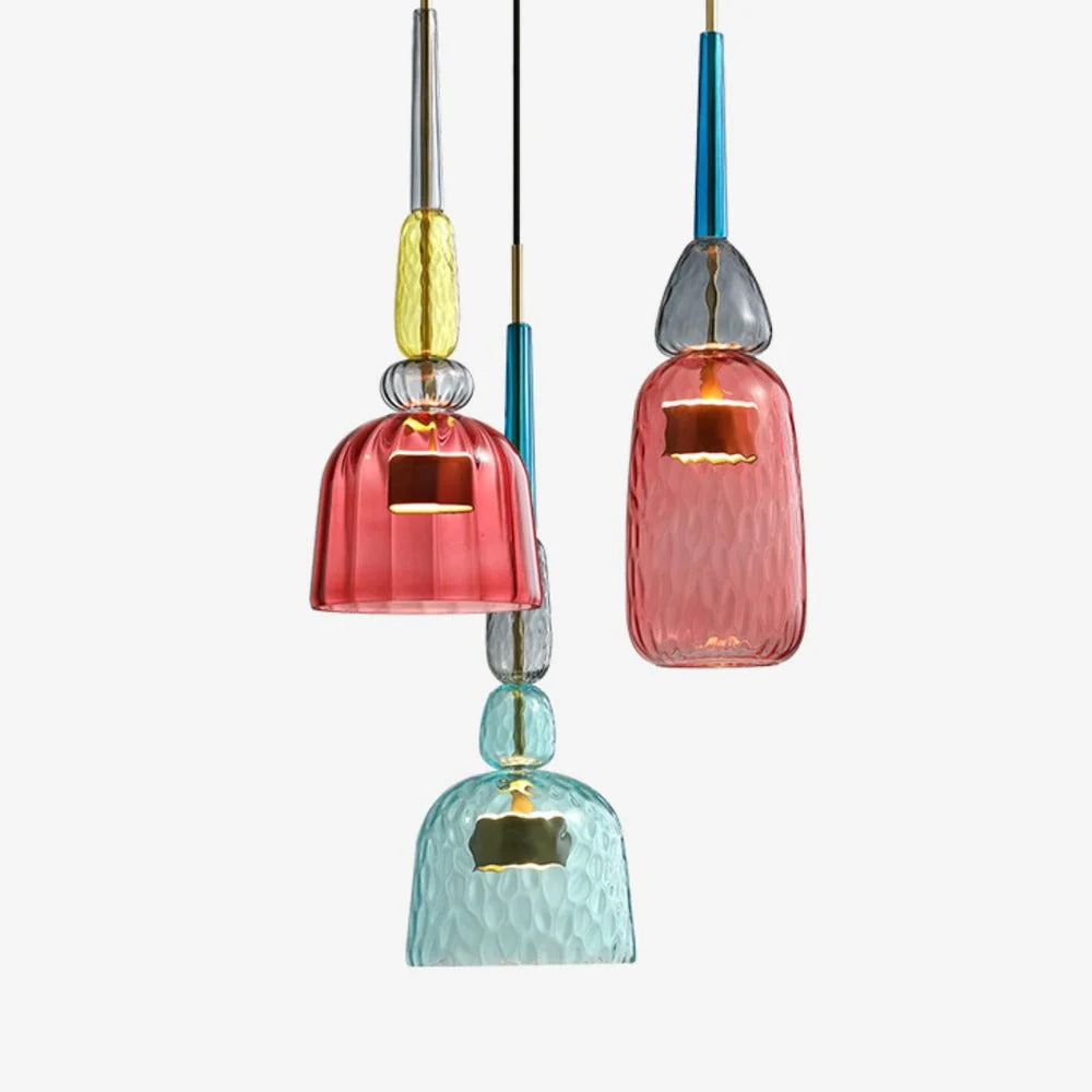 Moderne Hanglamp Sofia Met Gekleurd Glas - Image 2
