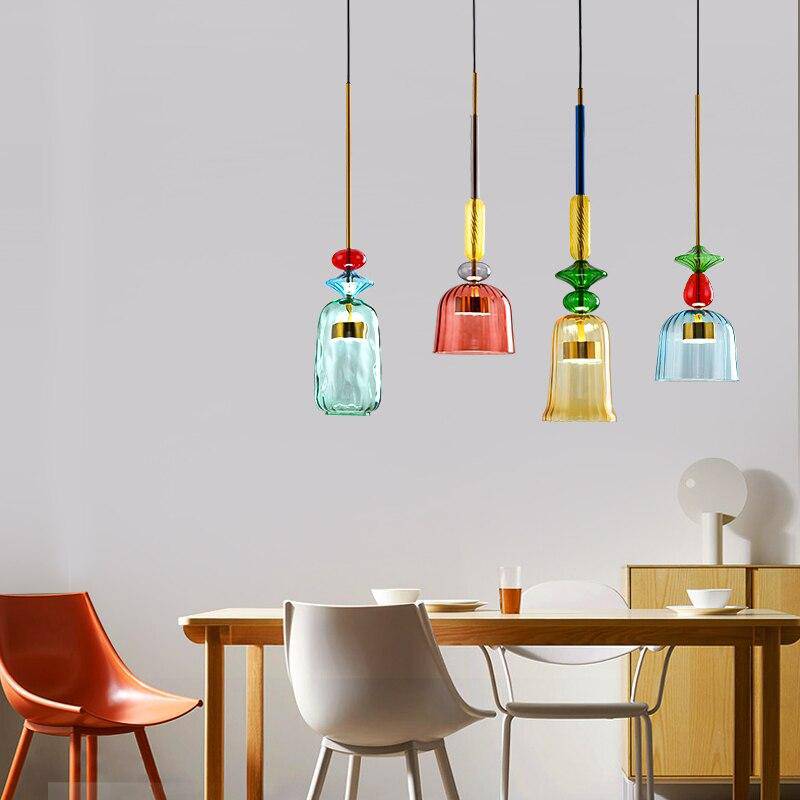 Moderne Hanglamp Sofia Met Gekleurd Glas - Image 3