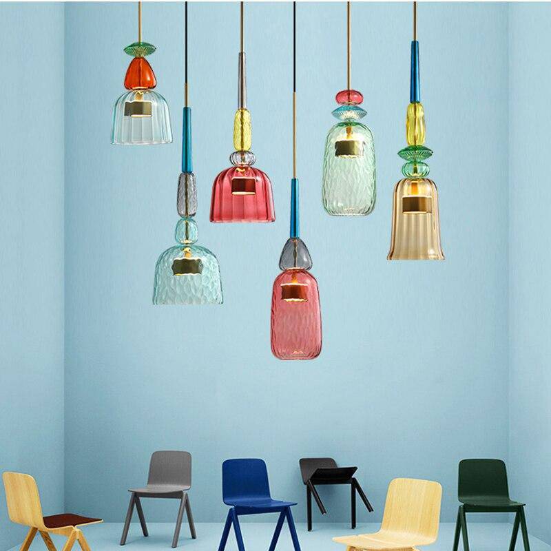 Moderne Hanglamp Sofia Met Gekleurd Glas - Image 5