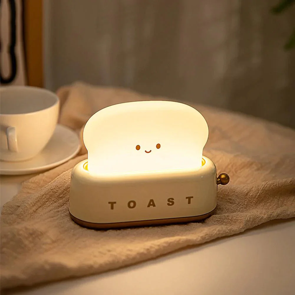 Nachtlampje Slaapkamer Schattig Broodrooster Ontwerp Met Instelbare Helderheid - Image 7