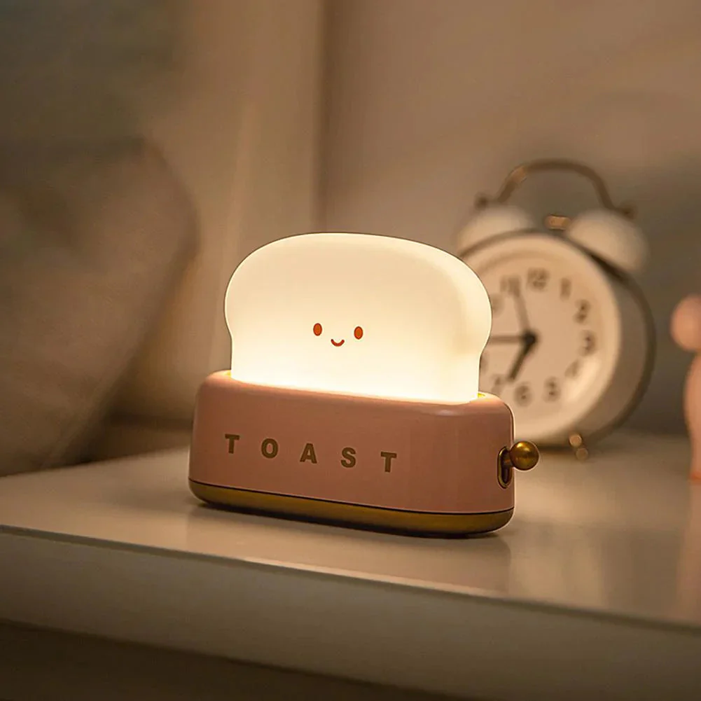 Nachtlampje Slaapkamer Schattig Broodrooster Ontwerp Met Instelbare Helderheid - Image 8