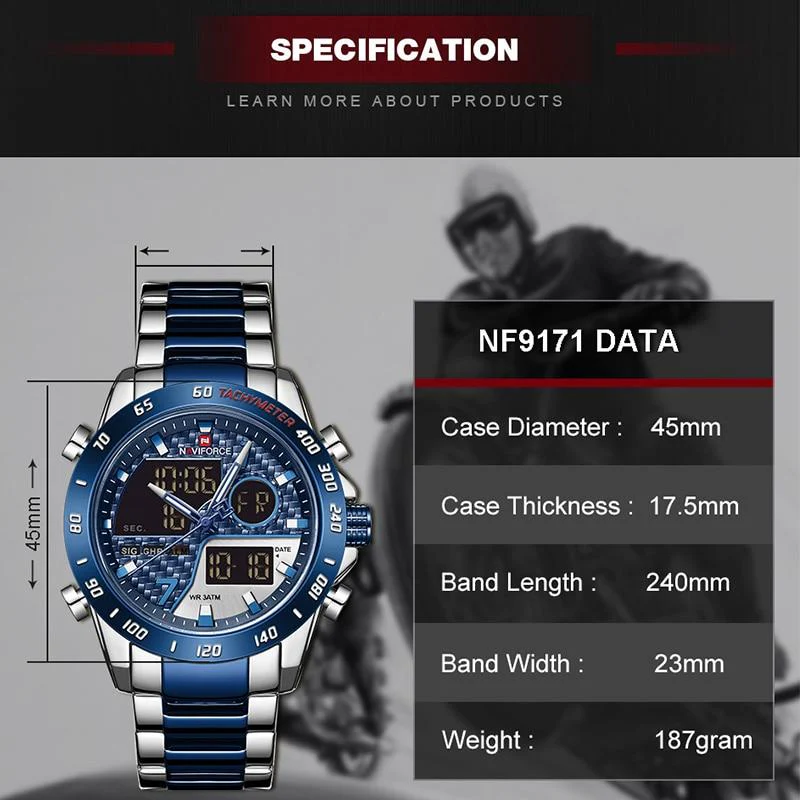 NAVIFORCE Militair Sport Horloge - Image 10
