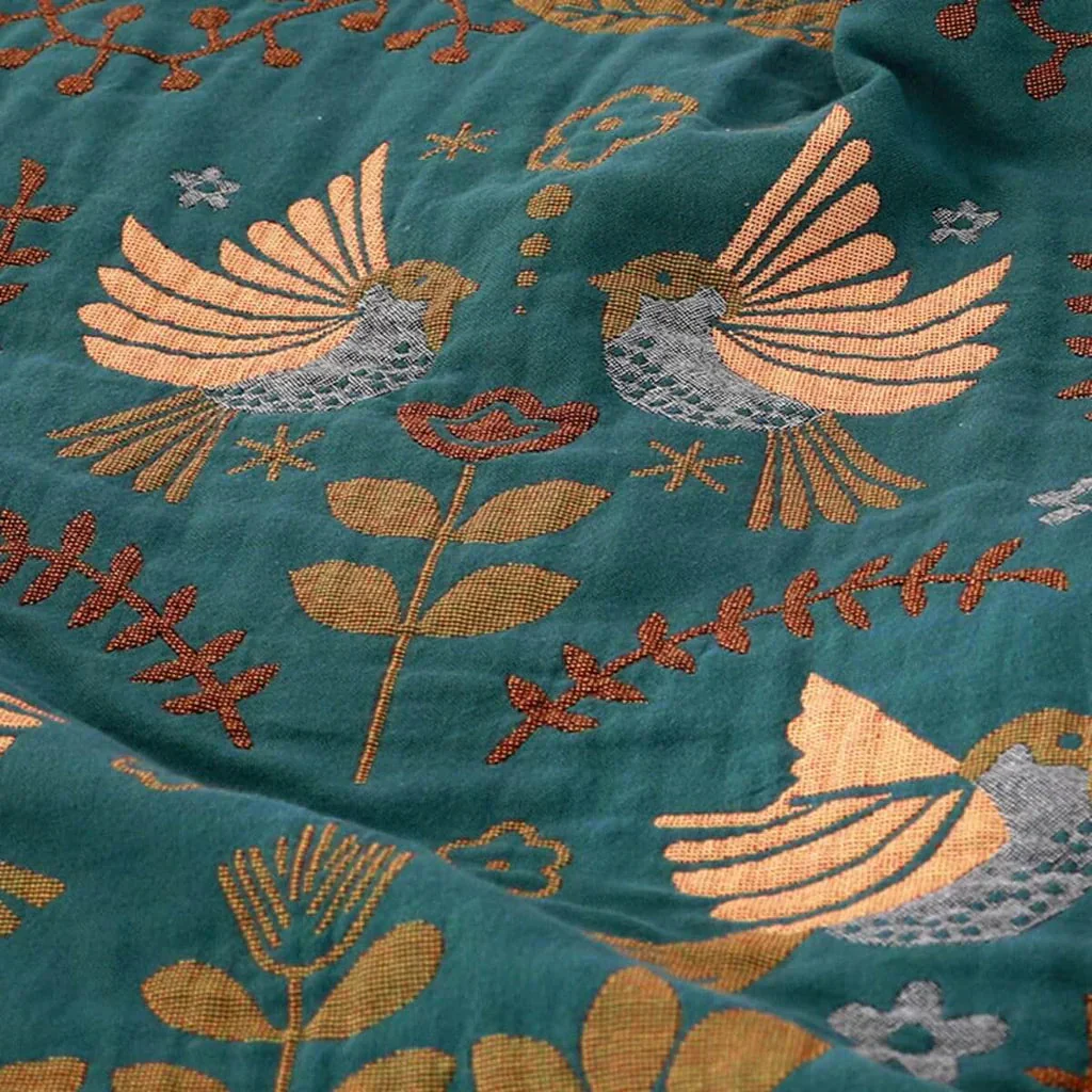 Omkeerbare Deken met Vogels en Bloemen voor Thuis - Image 2