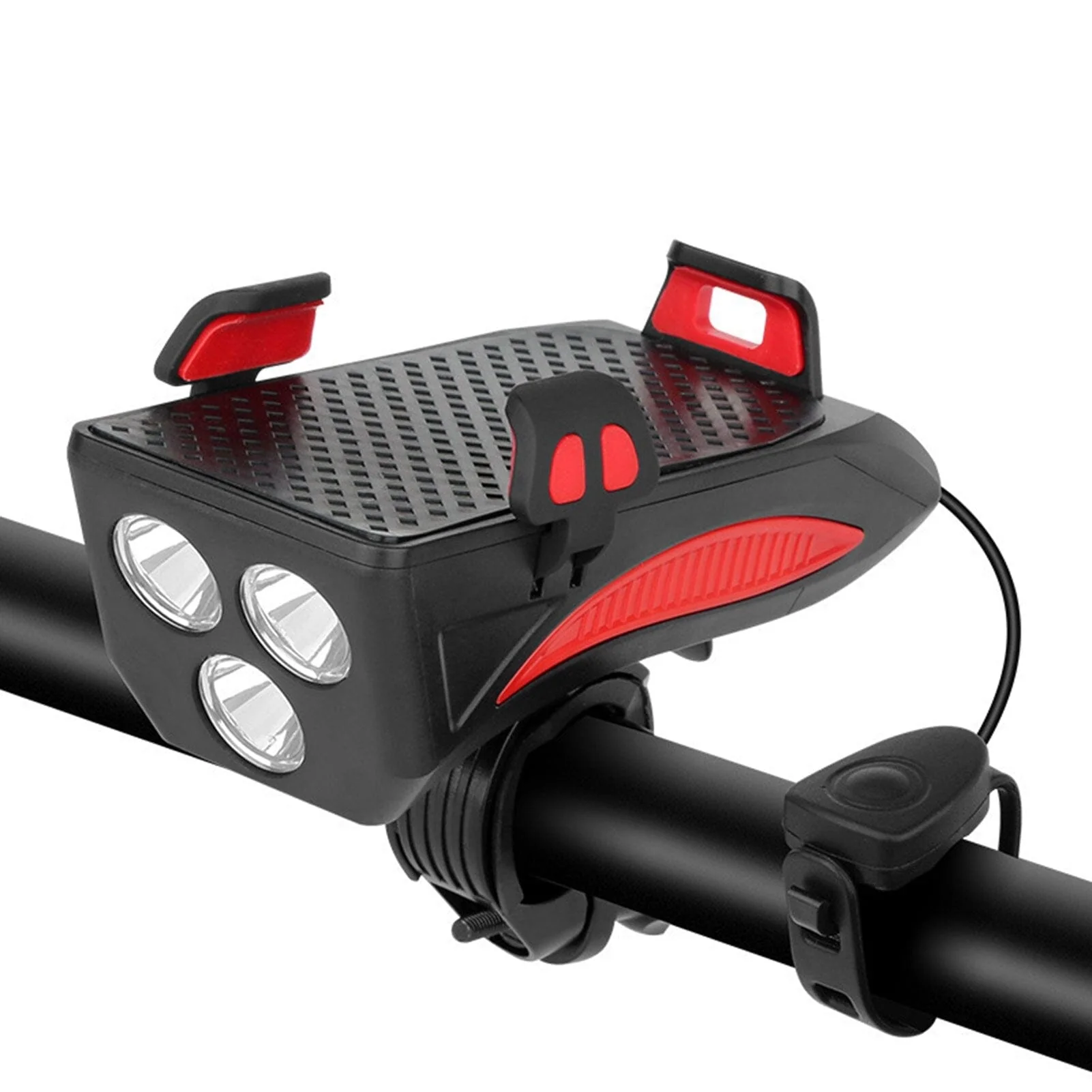 Oplaadbare Fietslamp met Telefoonhouder en Claxon voor Veilig Fietsen - Image 4