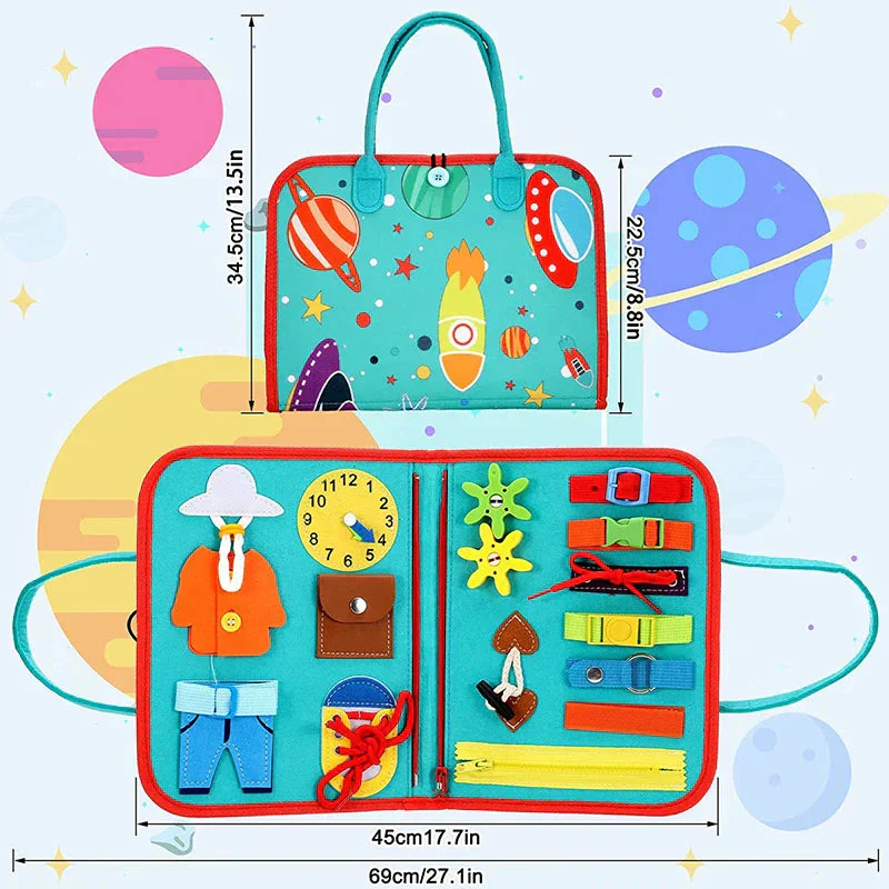 Peuterboek Zintuiglijk Avontuur Montessori Stijl Interactief Sensorisch Bord - Image 2