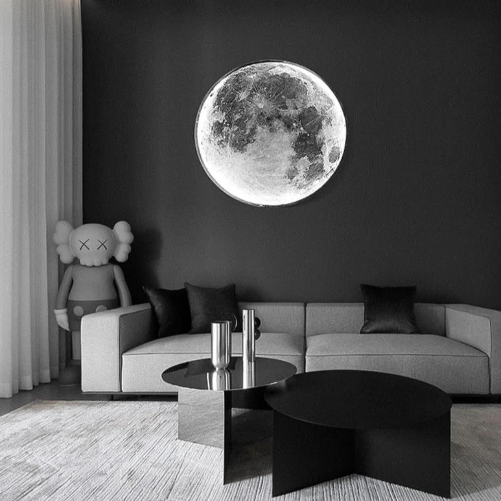 Plafond- of Wandlamp 3D Maan of Aarde - Image 8
