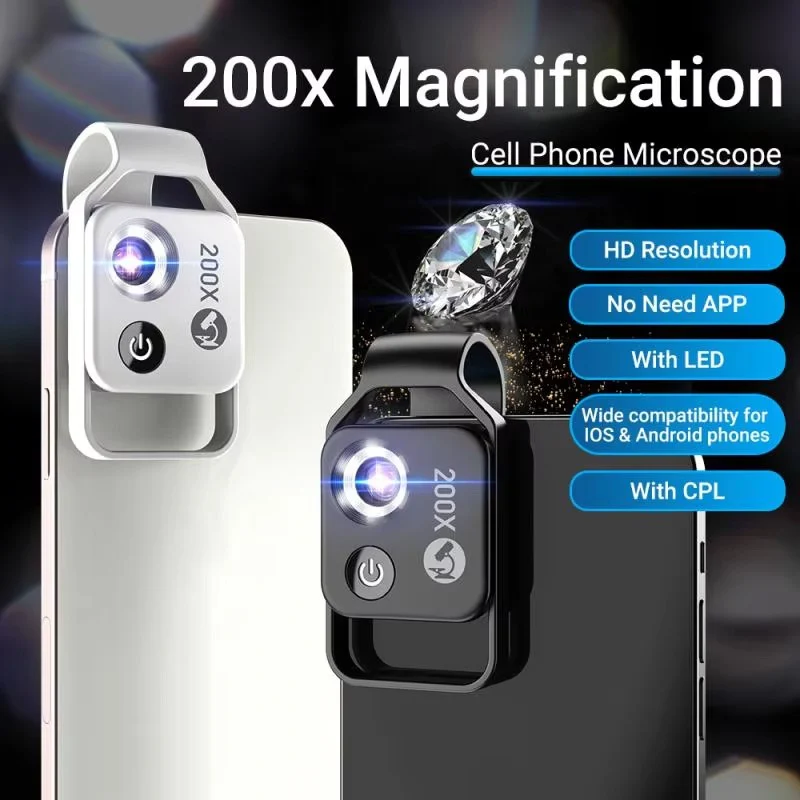 Professionele Microscooplens Voor Smartphones Met 200x Zoom - Image 2