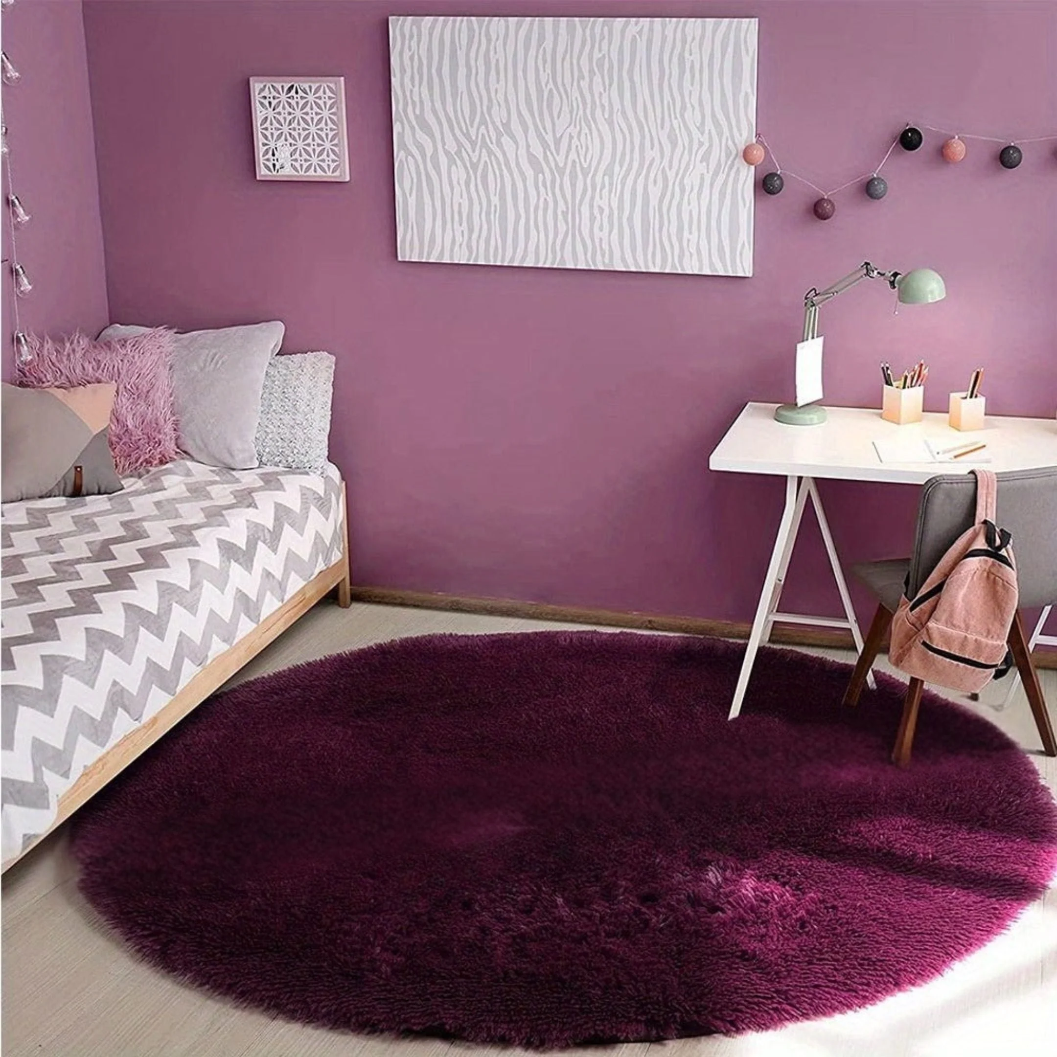 Rond Vloerkleed Pluizig voor Kinderkamer en Woonkamer - Image 15