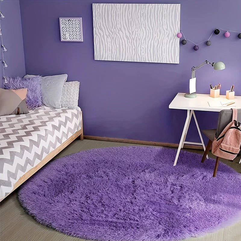 Rond Vloerkleed Pluizig voor Kinderkamer en Woonkamer - Image 17