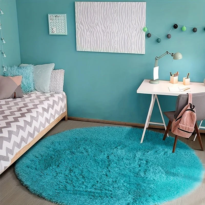Rond Vloerkleed Pluizig voor Kinderkamer en Woonkamer - Image 2