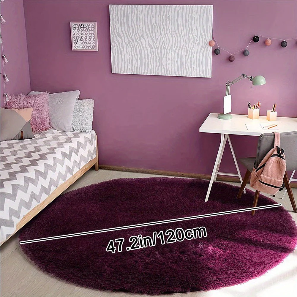 Rond Vloerkleed Pluizig voor Kinderkamer en Woonkamer - Image 5