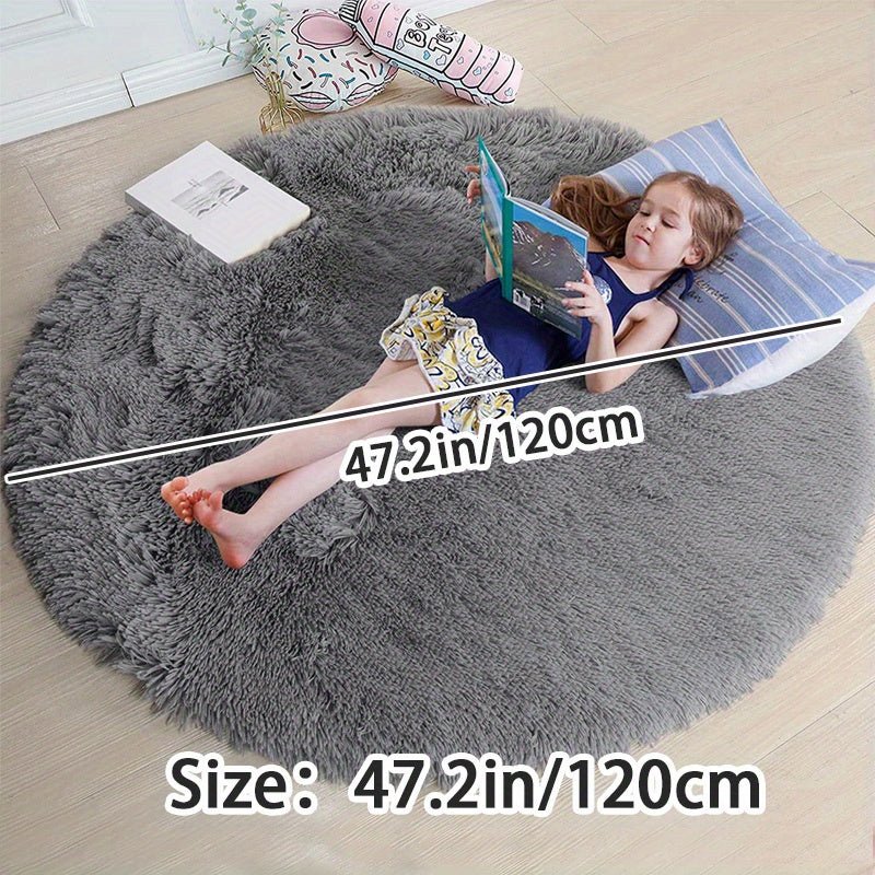 Rond Vloerkleed Pluizig voor Kinderkamer en Woonkamer - Image 7