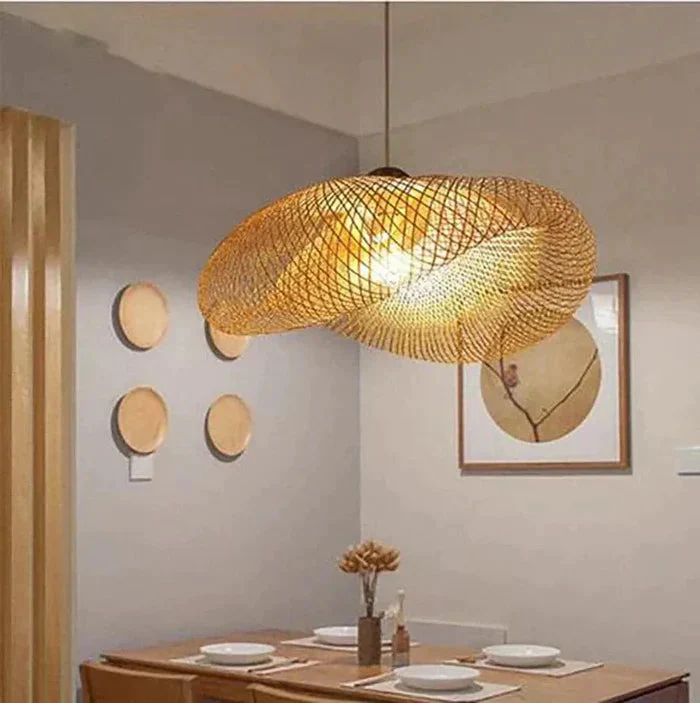 Rotan Hanglamp voor Woonkamer of Eetkamer met Natuurlijke Sfeer - Image 2
