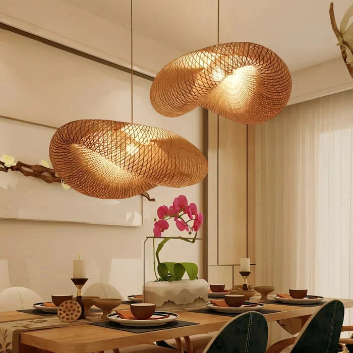 Rotan Hanglamp voor Woonkamer of Eetkamer met Natuurlijke Sfeer - Image 5