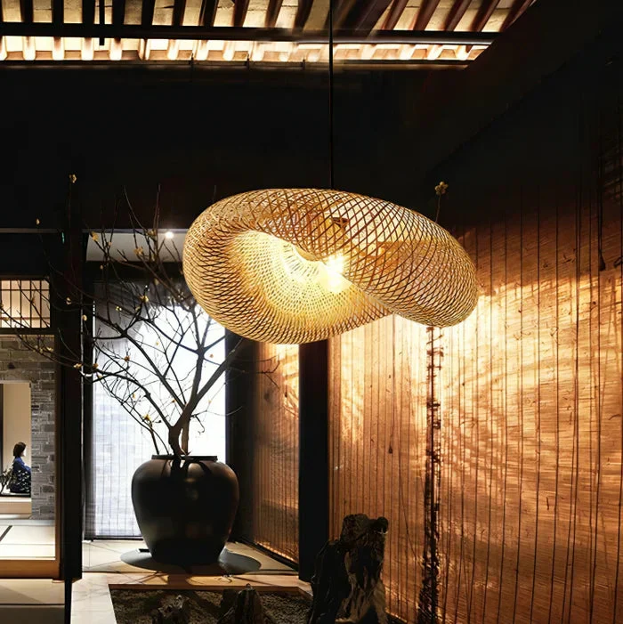 Rotan Hanglamp voor Woonkamer of Eetkamer met Natuurlijke Sfeer - Image 6