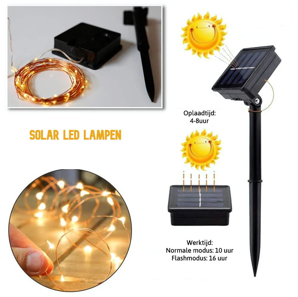 Zonne-energie LED Verlichting - Waterproof - Image 3