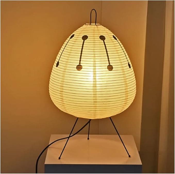 Tafellamp van Rijstpapier met IJzeren Voet in Japans Design - Image 11