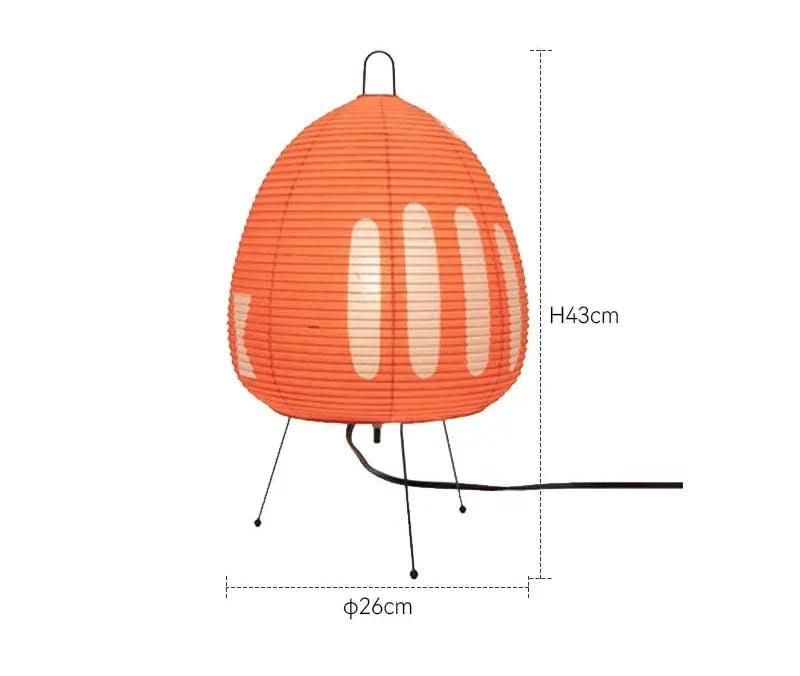 Tafellamp van Rijstpapier met IJzeren Voet in Japans Design - Image 7
