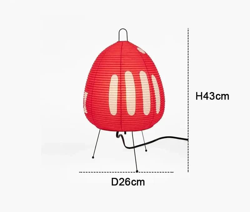 Tafellamp van Rijstpapier met IJzeren Voet in Japans Design - Image 8