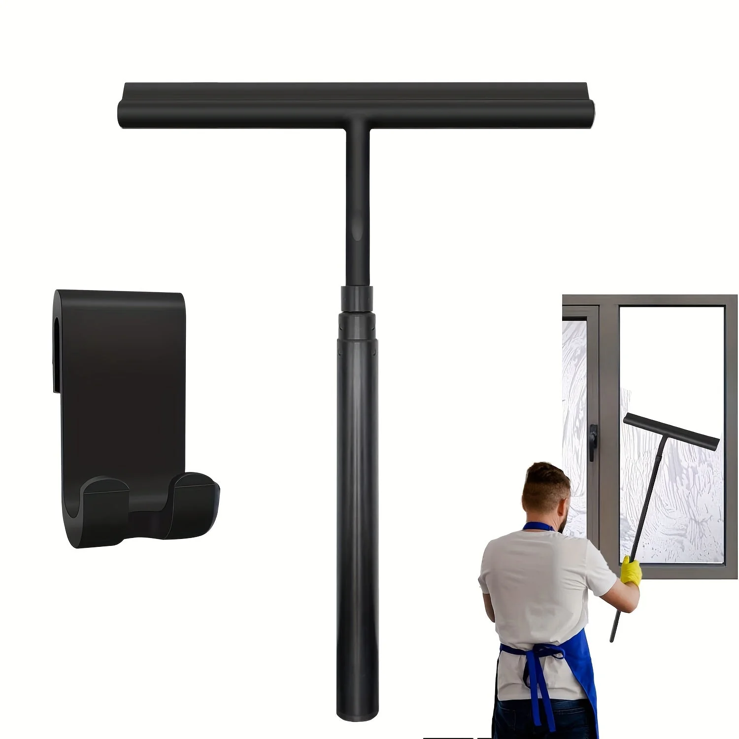 Telescopische Douchewisser voor Badkamer met Uitschuifbare Steel en 2-in-1 Functie - Image 2