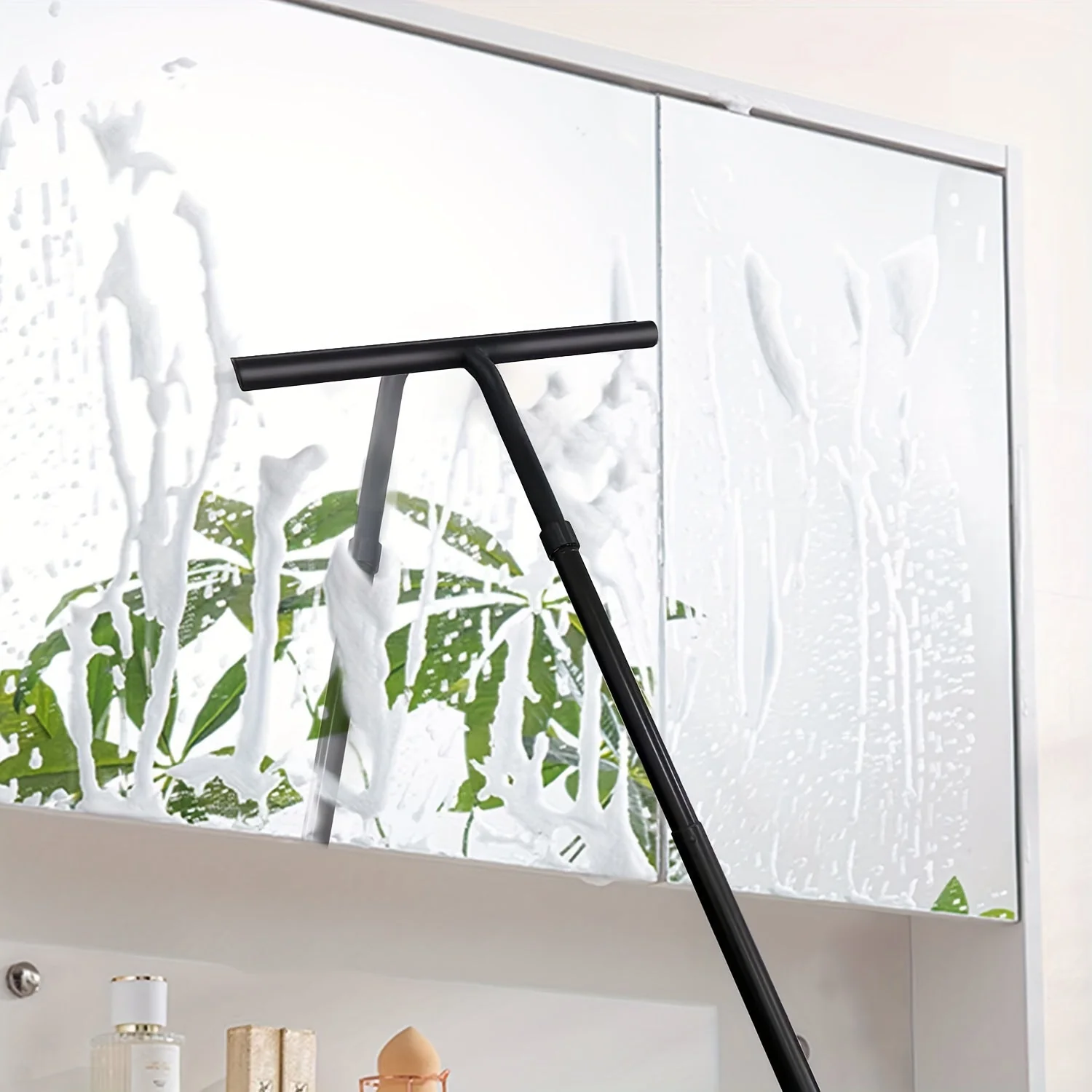 Telescopische Douchewisser voor Badkamer met Uitschuifbare Steel en 2-in-1 Functie - Image 4
