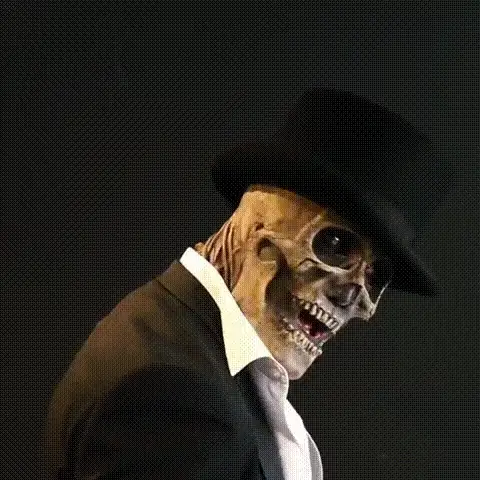 Unisex Skeletmasker met Hoed voor Halloween - Image 5