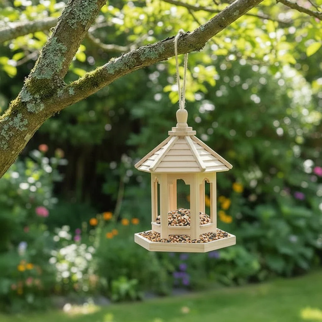 Vogelhuisje met Geïntegreerd Watersysteem voor Tuin - Image 5