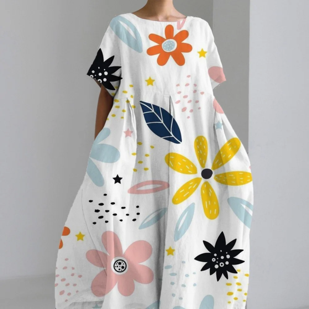 Vrouwen Casual Jurk Met Ronde Hals - Image 2