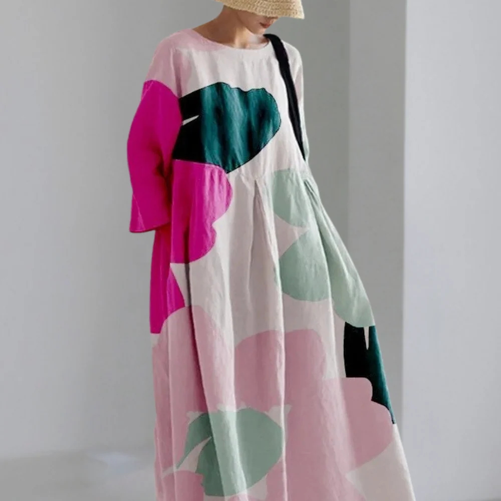 Vrouwen Casual Jurk Met Ronde Hals - Image 3