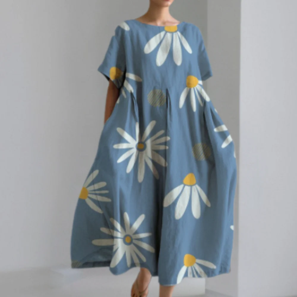 Vrouwen Casual Jurk Met Ronde Hals - Image 5