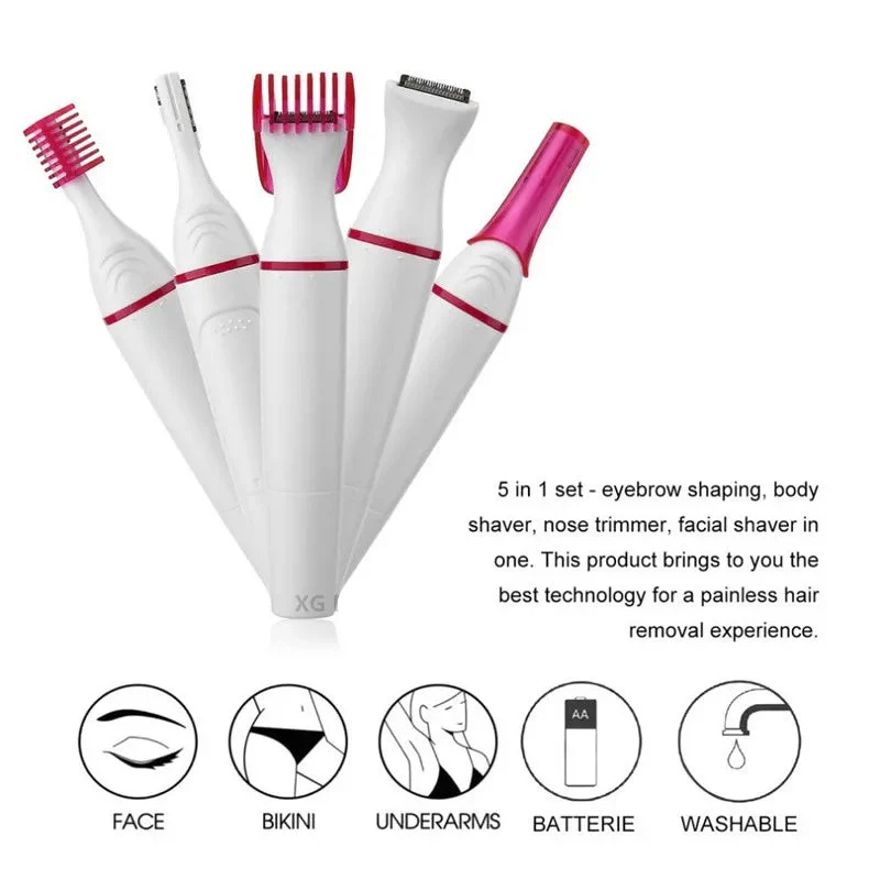Vrouwen Elektrische Epilator 5-in-1 voor Haarverwijdering - Image 2