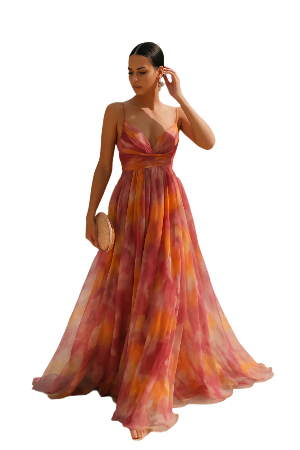 Vrouwen Maxi Jurk Bloemenpatroon Vloeiend