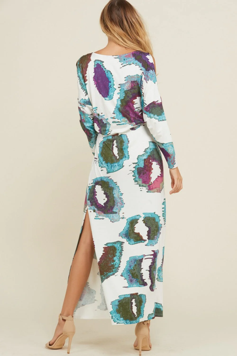 Vrouwen Maxi Jurk Met Open Schouders en Zakken - Image 4