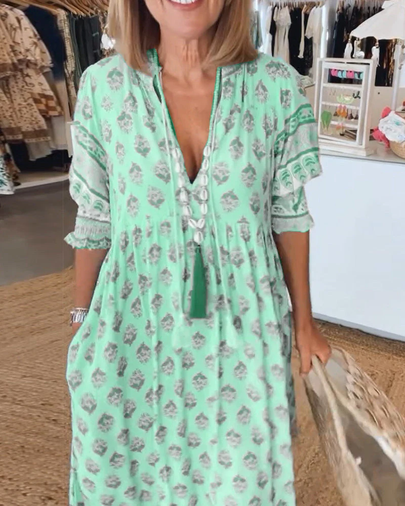 Vrouwen Maxi Jurk met V-hals voor de Lente - Image 5