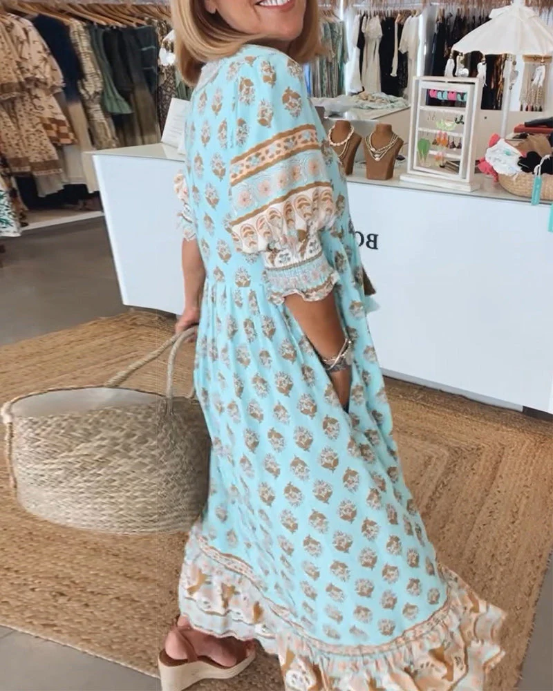 Vrouwen Maxi Jurk met V-hals voor de Lente - Image 7
