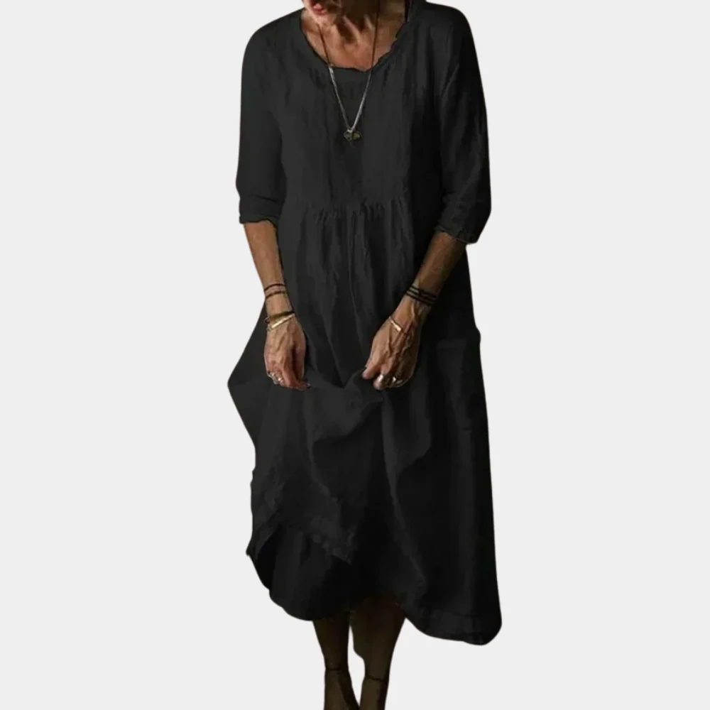 Vrouwen Midi Jurk met Elbowlange Mouwen - Image 4