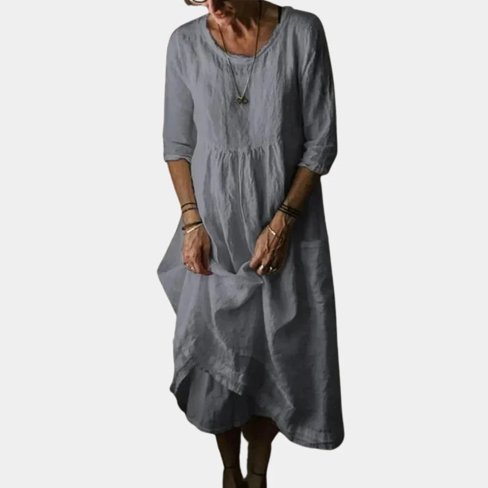 Vrouwen Midi Jurk met Elbowlange Mouwen - Image 5