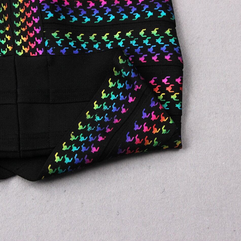 Vrouwen Multi Color Feestjurk - Image 9