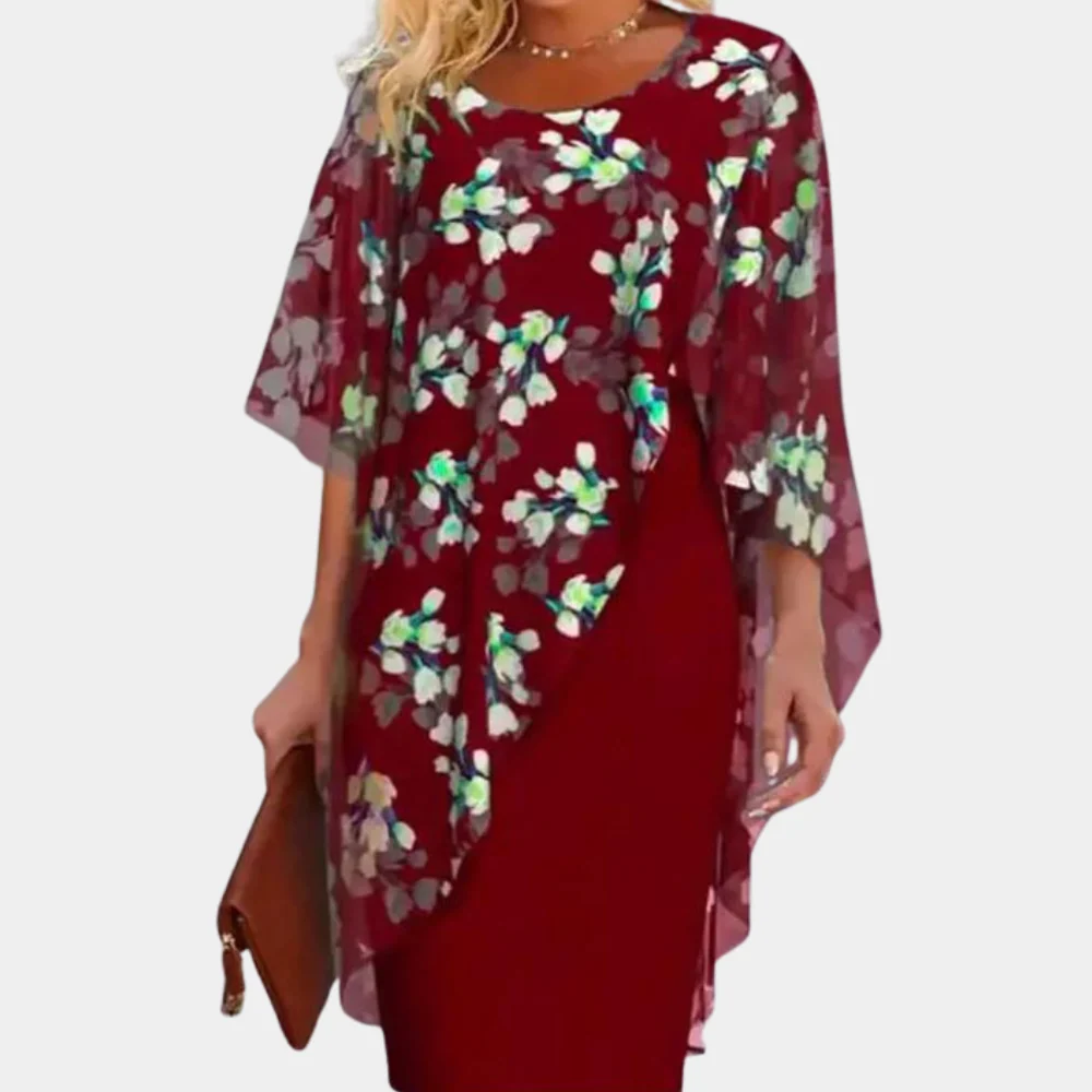 Vrouwen Tørklædekjole met Bloemenprint - Image 3